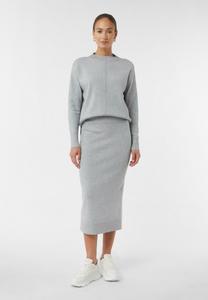 Юбка comma casual identity TAILLIERTER AUS MIT BIESEN, Grau Meliert/Mottled Light Grey