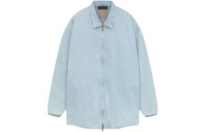 Куртка-рубашка из джинсовой ткани с наполнителем Fear Of God Essentials, цвет Wash denim /Light Wash Denim