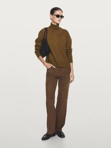 Свитер с высоким воротом из смесовой шерсти Massimo Dutti, Faded Green