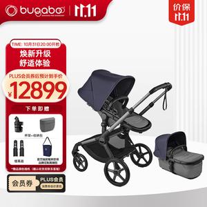Bugaboo FOX5 Renew High Landscape Stroller, откидывающаяся и смотрит вперед, детская коляска, рама Graphite Gray, сиденье Gray, Deep Indigo Blue Fox5Renew