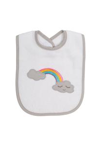 Нагрудник-облако мягкий радужный белый Smithy