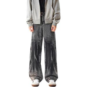 VanCamel Джинсы мужские черные прямого кроя