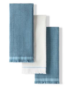 Набор кухонных полотенец Gourmet Series Gridlines, 3 шт, 45 см x 61 см KitchenAid, Blue Velvet