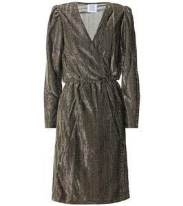 Платье-халат с металлическим отливом Vetements, золотой