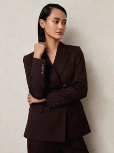 Солен двубортный блейзер Reiss, Aubergine