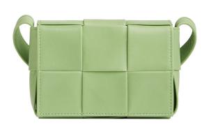 Сумка кросс-боди мини Candy Cassette Intreccio фисташковая Bottega Veneta
