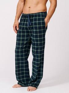 Эдвард чек хлопковые брюки для отдыха Aubin, Green/Blue Check