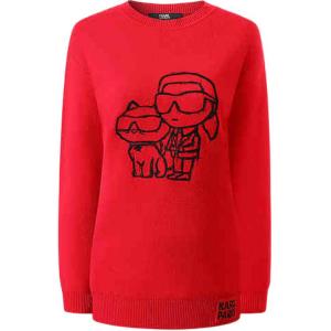 Свитер KARL LAGERFELD FW24 женский KARL LAGERFELD / Karl Lagerfeld Jeans, красный