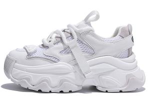 Женские кроссовки Junjali на низкой платформе, белые без подкладки