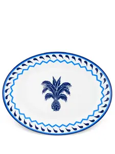Овальное блюдо jaipur, 22х29 см, Aquazzura Casa, синий