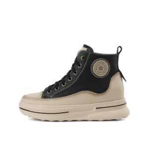 Высокие скейтбордистские кроссовки для женщин Boerdiqi, черный fleece-lined