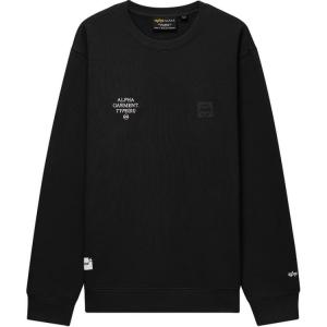 Свитшот с логотипом на груди Alpha Industries, черный