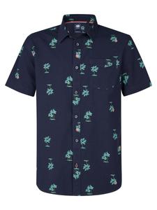 Рубашка на пуговицах классического кроя Petrol Industries Coralshore, темно-синий