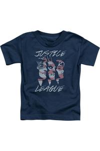 Футболка с коротким рукавом для малышей "Лига справедливости Америки: Правосудие для Америки" Gildan, темно-синий