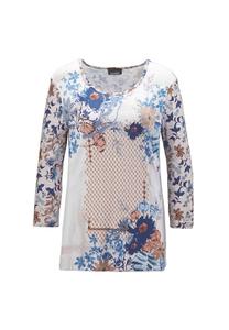 Короткий размер: короткий размер - привлекательная принтованная рубашка в уникальном стиле Goldner, мультиколор