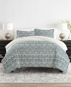 Ультрамягкий двусторонний комплект постельного белья из 2 предметов, размер Twin/Twin XL ienjoy Home, Modern Rustic Navy