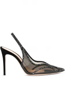 Декорированные туфли Brenda 70 Gianvito Rossi, синий