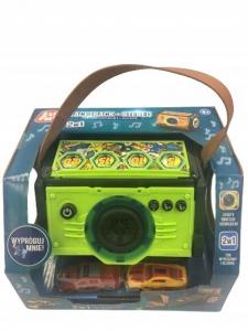 ELEFUN Гоночная трасса и динамик 2 в 1 ЗЕЛЕНЫЙ