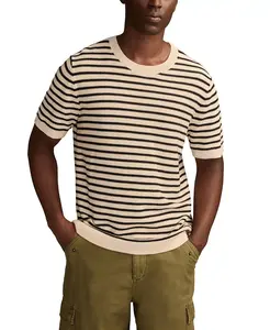 Мужской полосатый свитер с фактурным узором Lucky Brand, коричневый