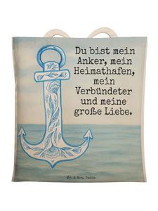 Mr. & Mrs. Panda Сумка через плечо с изображением якоря, синяя, с белой надписью