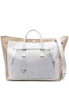 Габардиновая сумка 5AC среднего размера с эффектом тромплей MAISON MARGIELA, нейтральный