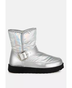 Ботильоны Jammy Buckle Strap Puffy Ankle Boots London Rag, серебряный