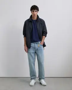 Мужская хлопковая футболка с коротким рукавом, обычного кроя Scalpers, темно-синий