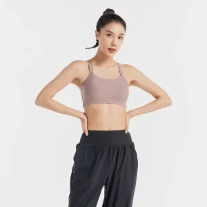Женский спортивный топ Domyos с перекрестными лямками для низкой нагрузки