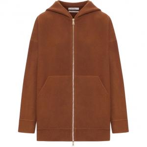 Макс Мара худи на молнии из шерсти MaxMara, коричневый