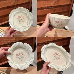 Mose Gujia Jiaju французский набор посуды: тарелки и миски для дома, новый стиль 2025, свадебный подарок, новоселье, стильный и привлекательный для фотосъемок и соцсетей, выглядит отлично на фото