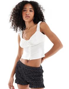 Топ доярки Miss Selfridge с пуговицами