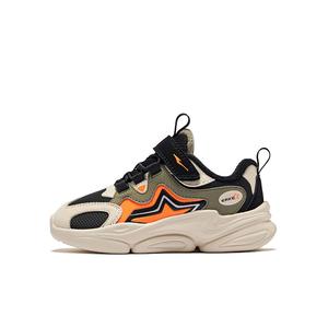 ERKE KIDS Теплые низкие детские кроссовки для повседневной носки, черные, льняные, детские