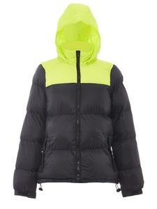 Пуховик cosimon, цвет schwarz saure limette