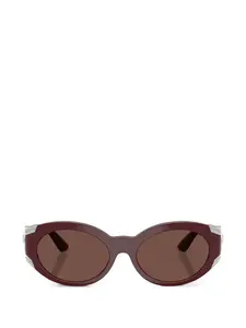 Солнечные очки круглой формы с мотивом Медузы Versace, красный