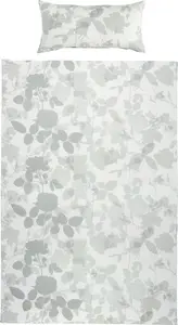 Постельное белье , светло-серое с белым, 1 комплект 155x200 см + 1 комплект 40x80 см Erwin Müller