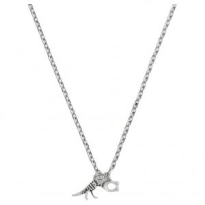 COACH Серебряное ожерелье с латунным покрытием для женщин Silver