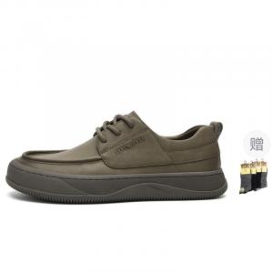 SEPTWOLVES Мужские повседневные туфли мужские низкие желто-коричневые/хаки - [Подарок на праздник Циси] Хаки с носками*1 (стандартный размер кожаной обуви)