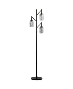 Многофункциональная светодиодная напольная лампа Lewis Tiffany Jonathan Y, bronze