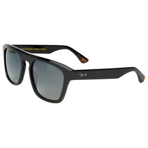 Солнцезащитные очки Стефано блестящие черные градиентные серые поляризованные Binocle Eyewear