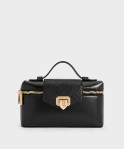 Косметичка Arwen с верхней ручкой Charles & Keith, цвет Black