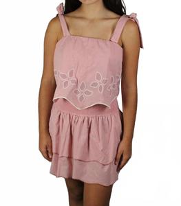 Розовая юбка с воланом If So