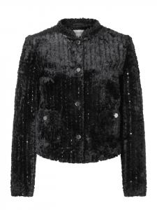 элегантная куртка из искусственного меха черного цвета More & More