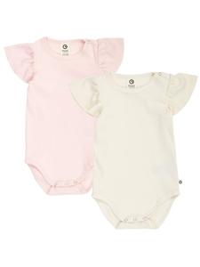 Müsli Комплект из двух боди с короткими рукавами, цвет «Тофу» / «Прим Роуз»