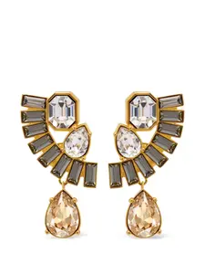 Серьги-подвески с кристаллами Oscar De La Renta, золотой