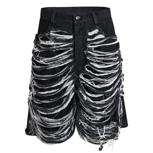 DND4DES Черные джинсовые шорты мужские