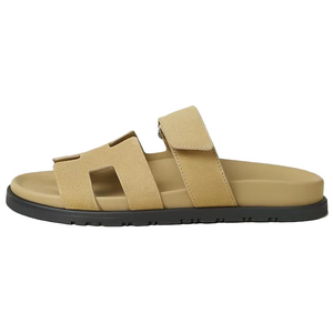 HERMES Слайды Chypre 1,2 см женские мраморный бежевый