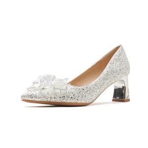 Туфли женские на высоком каблуке серебряный Hkcp, серебряный