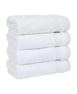 Набор полотенец для рук American Soft Linen Bekos Premium из 100% турецкого хлопка, 4 шт, белый