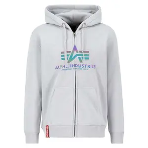 Толстовка Alpha Industries Basic full zip, белый