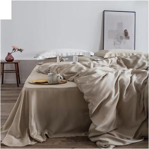 Generic Комплект постельного белья из 100% шелка 25 momme зеленого цвета Brown